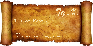 Tyukos Kevin névjegykártya