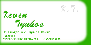 kevin tyukos business card